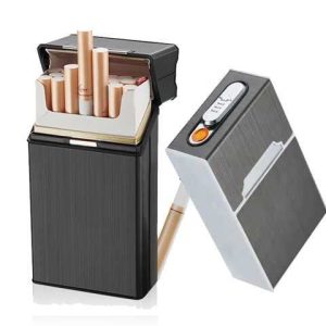 PORTA CIGARRILLO + ENCENDEDOR