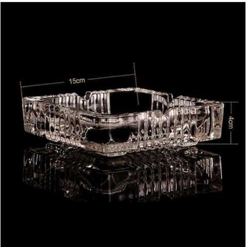 CENICERO DE CRISTAL CUADRADO