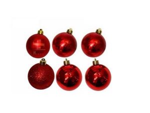 BOMBILLOS NAVIDENOS 6 UNDS DE 6 CM