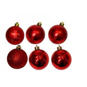 BOMBILLOS NAVIDENOS 6 UNDS DE 6 CM