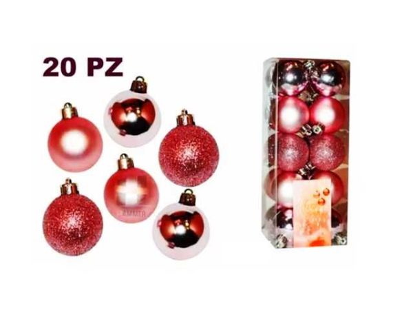 BOMBILLOS NAVIDENOS DE 20 UNDS DE 6 CM