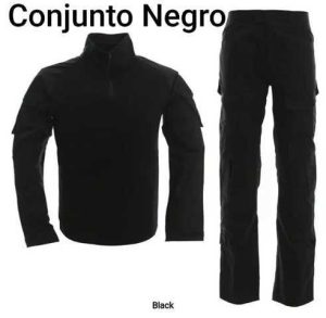 CONJUNTO TACTICO BUZO+PANTALON NEGRO