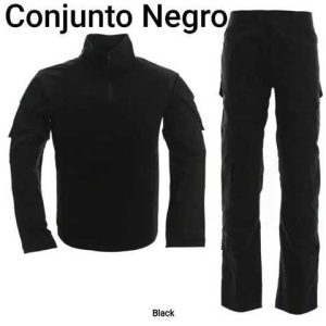 CONJUNTO TACTICO BUZO+PANTALON NEGRO