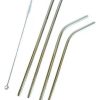 SET 5 SORBETES REUTILIZABLES ACERO INOXIDABLE 