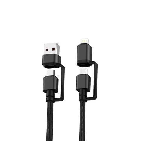 CABLE LDNIO LC 16  1,2M  4 EN 1 TC-USB + TC IP