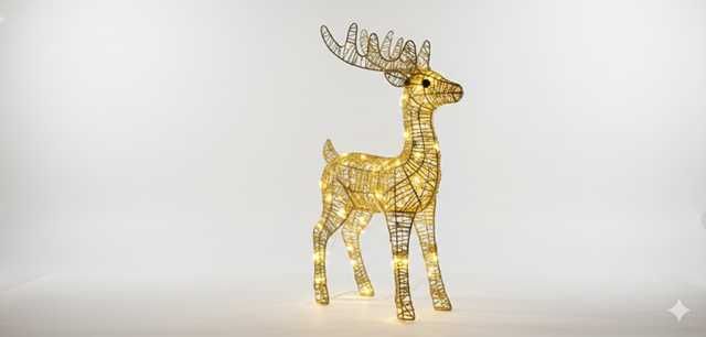 RENO DECORATIVO LUCES 45 CM