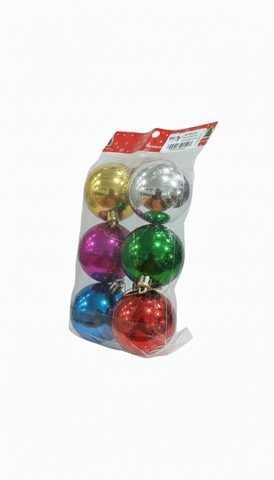 BOMBILLOS NAVIDENOS 6 UNDS DE 6 CM