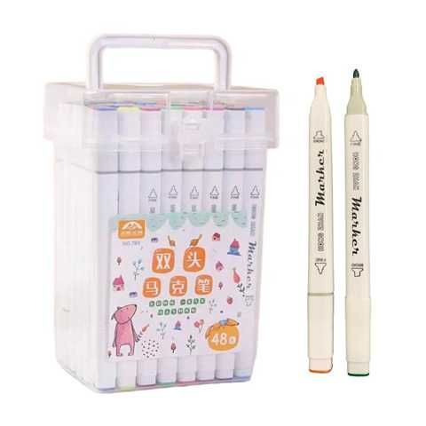 MARCADORES X 48 DOBLE PUNTA