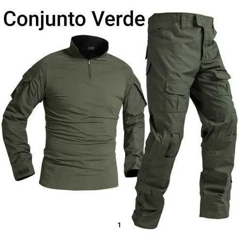 CONJUNTO TACTICO BUZO+PANTALON VERDE