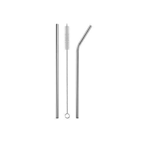 SET 5 SORBETES REUTILIZABLES ACERO INOXIDABLE 