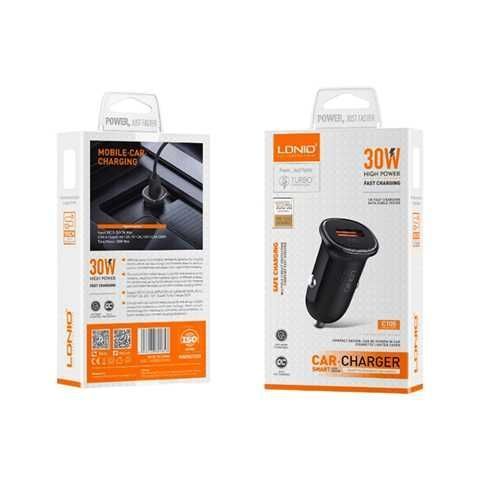 CARGADOR VEH LDNIO C105 30W USB-TC