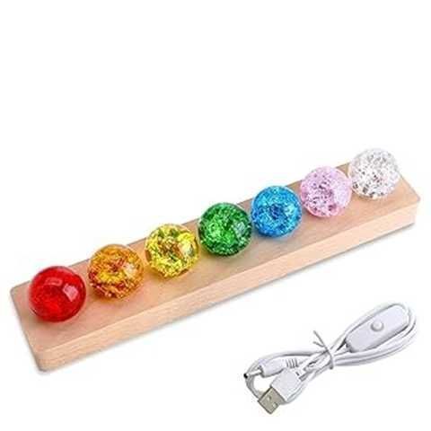 LAMPARA DE 7 ESFERAS CRISTAL