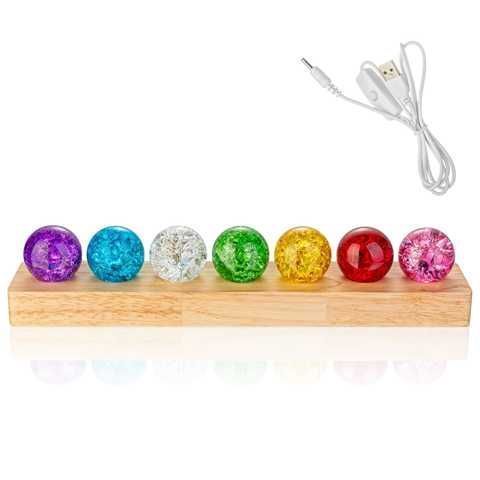 LAMPARA DE 7 ESFERAS CRISTAL