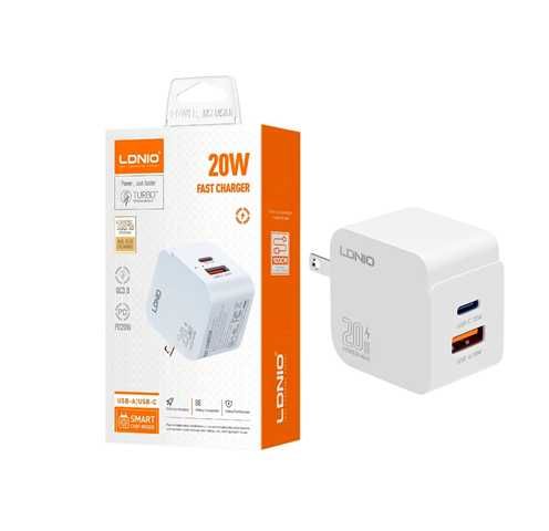 CARGADOR LDNIO Q1 20W 2P PD + USB + cab TC-IPH