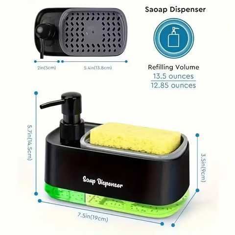 DISPENSADOR DE JABON PARA LAVABO DUAL 
