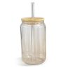 VASO VIDRIO BAMBU MULTIUSO 350ML
