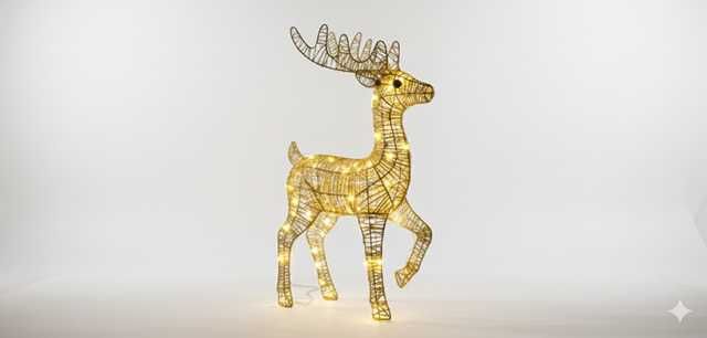 RENO DECORATIVO LUCES 45 CM
