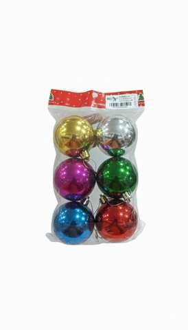 BOMBILLOS NAVIDENOS 6 UNDS DE 6 CM