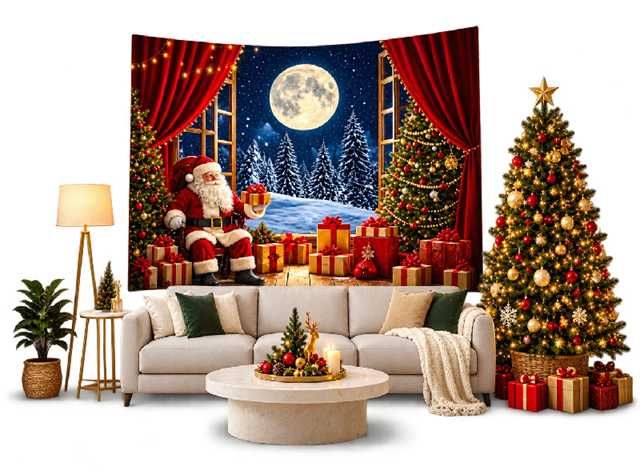 TAPIZ DECORATIVO NAVIDAD 200X250
